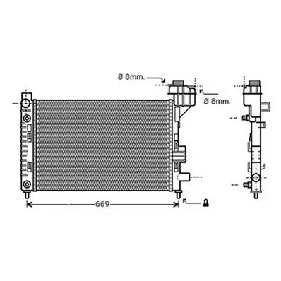 Quantité Limitée Radiateur de refroidissement moteur pour MERCEDES CLASSE A 1997-2001 (W168), OEM: A1685000602, Neuf