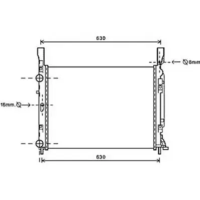 Radiateur de refroidissement moteur pour MERCEDES CITAN 2012-2021 (W415), OEM: 4155000002, Neuf Quantité Limitée