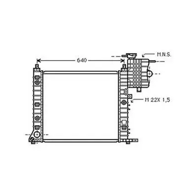 Prix Cassé Radiateur de refroidissement moteur pour MERCEDES VITO I 1996-2003 (W638), OEM: 6385011901, Neuf
