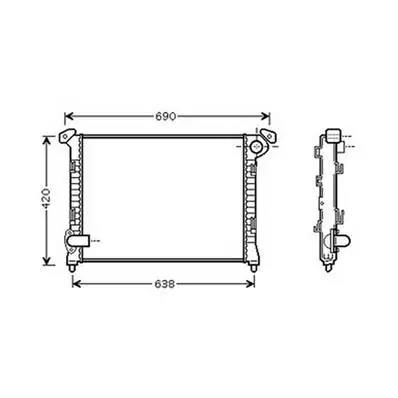 Nouvel Arrivage Radiateur de refroidissement moteur pour MINI ONE/COOPER R50/R53 2001-2004, OEM: 1475550, Neuf