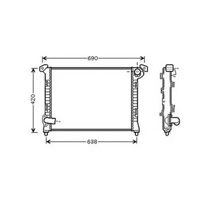 Soldes Radiateur de refroidissement moteur pour MINI ONE/COOPER R50/R53 2004-2006, OEM: 17117570821, Neuf