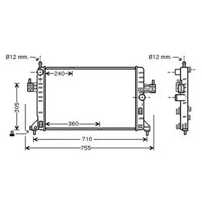 Haute Qualité Radiateur de refroidissement moteur pour OPEL CORSA C ph.1 2000-2003, OEM: 1300233, Neuf