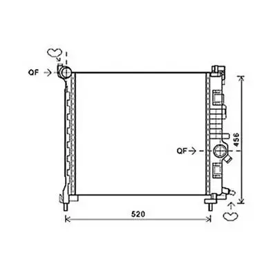 Haute Qualité Radiateur de refroidissement moteur pour OPEL MERIVA B ph.1 2010-2013, OEM: 1300309, Neuf