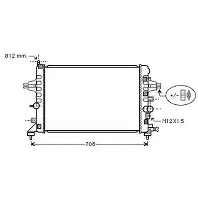 Bon Plan Radiateur de refroidissement moteur pour OPEL ASTRA H 2007-2009, OEM: 1300266, Neuf