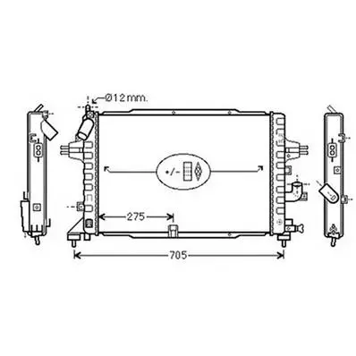 Acheter Direct Radiateur de refroidissement moteur pour OPEL ASTRA H 2007-2009, OEM: 1300269, Neuf