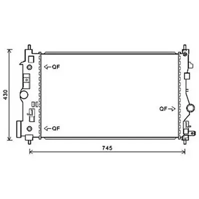 Usine Directe Radiateur de refroidissement moteur pour OPEL ASTRA J 2010-2012, OEM: 1300305, Neuf