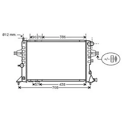 Radiateur de refroidissement moteur pour OPEL ZAFIRA A 1999-2005, OEM: 9192578, Neuf Remise