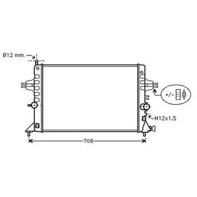 Radiateur de refroidissement moteur pour OPEL ZAFIRA A 1999-2005, OEM: 1300270, Neuf Prix Promo