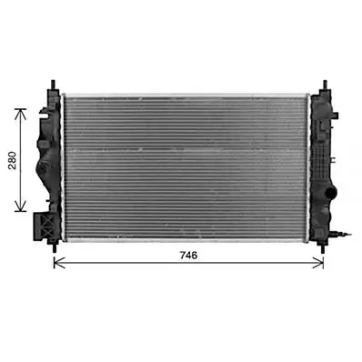 Solde Radiateur de refroidissement moteur pour OPEL ZAFIRA B ph.2 2008-2011, OEM: 1300348, Neuf