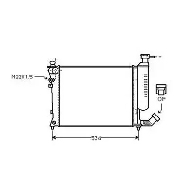Offre Spéciale Radiateur de refroidissement moteur pour PEUGEOT 306 ph.1 1993-1997, OEM: 1301J8, Neuf