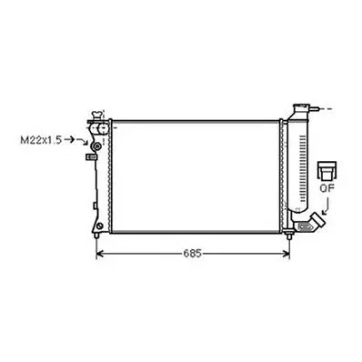 Radiateur de refroidissement moteur pour PEUGEOT 306 ph.1 1993-1997, OEM: 1301K1, Neuf Prix Bas