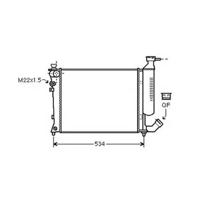 Radiateur de refroidissement moteur pour PEUGEOT 306 ph.2 1999-2001, OEM: 133051, Neuf Livraison Express