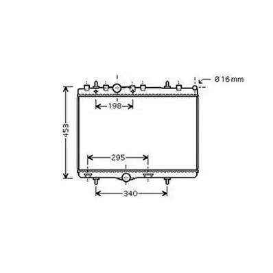 Radiateur de refroidissement moteur pour PEUGEOT 2008 I ph.2 2016-2019, OEM: 1330P9, Neuf Vente Flash