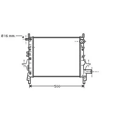Top Vente Radiateur de refroidissement moteur pour RENAULT TWINGO I ph.1 1993-1998, OEM: 7701045212, Neuf