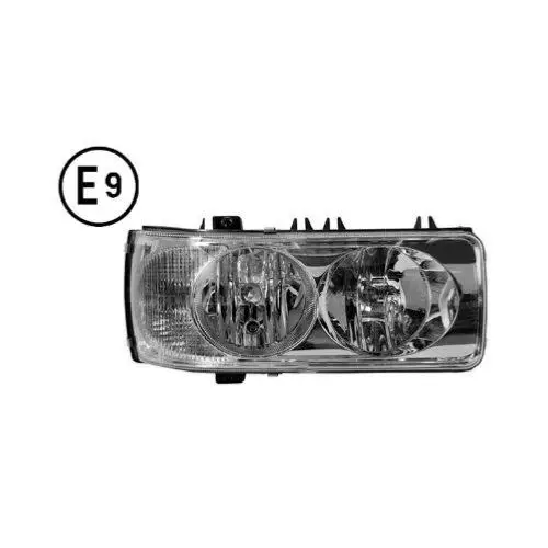 Promotion Saisonnière Phare avant droit pour DAF CF 2001-2013, manuel, électrique, flèche blanche, sans ampoule (H7-H1-P21W-W5W), homologué E9, Neuf