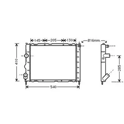 Acheter En Ligne Radiateur de refroidissement moteur pour RENAULT KANGOO I ph.1 1997-2003, OEM: 7700430648, Neuf