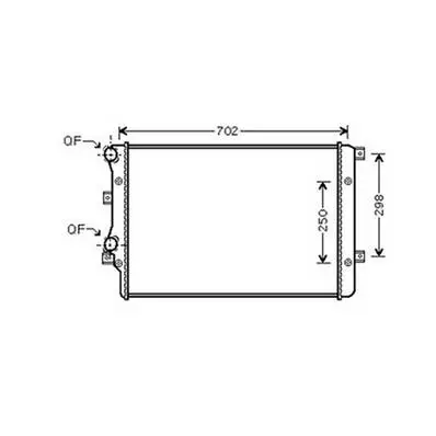 Vente Flash Radiateur de refroidissement moteur pour SEAT ALTEA ph.1 2004-2009, OEM: 1K0121251AA, Neuf