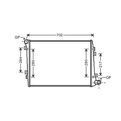 Radiateur de refroidissement moteur pour SEAT LEON II ph.1 2005-2009, OEM: 1K0121251AN, Neuf Top Vente