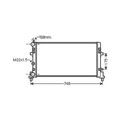 Must-Have Radiateur de refroidissement moteur pour VOLKSWAGEN POLO V ph.1 2009-2014, OEM: 6R0121253, Neuf