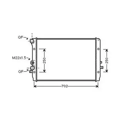 Radiateur de refroidissement moteur pour VOLKSWAGEN GOLF IV 1998-2003, OEM: 1J0121253AC, Neuf Acheter Direct
