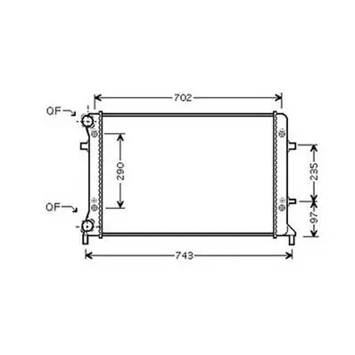 Radiateur de refroidissement moteur pour VOLKSWAGEN GOLF V 2003-2008, OEM: 5K0121251AB, Neuf Meilleur Choix