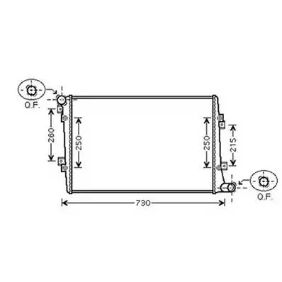 Radiateur de refroidissement moteur pour VOLKSWAGEN GOLF V 2003-2008, OEM: 1K0121251AK, Neuf Dernier Modèle