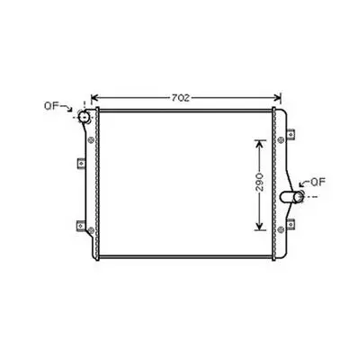 Nouvelle Collection Radiateur de refroidissement moteur pour VOLKSWAGEN PASSAT CC 2008-2011, OEM: 1K0121251AB, Neuf