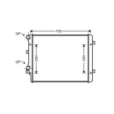 Radiateur de refroidissement moteur pour VOLKSWAGEN PASSAT CC 2008-2011, OEM: 1K0121251L, Neuf Pas Cher