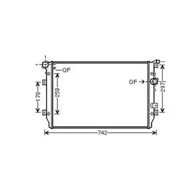Prix Bas Radiateur de refroidissement moteur pour VOLKSWAGEN TIGUAN I ph.1 2007-2011, OEM: 5N0121253H, Neuf