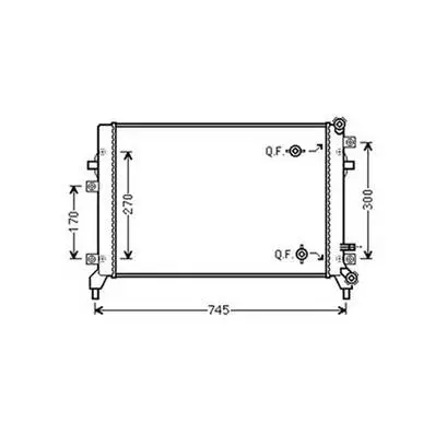 Bon Plan Radiateur de refroidissement moteur pour VOLKSWAGEN CADDY III ph.2 2010-2015, OEM: 1K0121251BN, Neuf