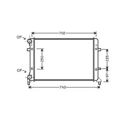 Commander Vite Radiateur de refroidissement moteur pour VOLKSWAGEN CADDY III ph.2 2010-2015, OEM: 1K0121251DF, Neuf