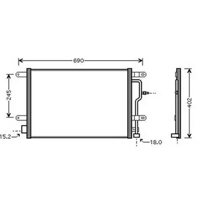 Usine Directe Condenseur de Climatisation pour AUDI A4 II 2000-2004, OEM: 8E0260403D, Neuf