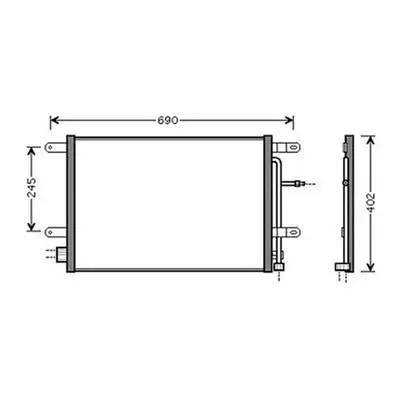 Condenseur de Climatisation pour AUDI A4 III 2004-2007, OEM: 8E0260401Q, Neuf Dernier Modèle