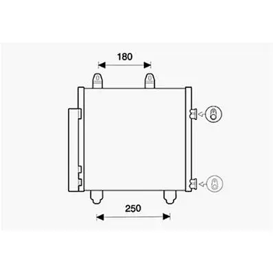 Dernière Chance Condenseur de Climatisation pour CITROËN C1 II ph.1 depuis 2014, OEM: B000995480, Neuf