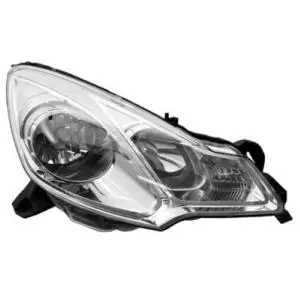 Commande En Gros Phare Optique avant droit pour CITROËN C3 II phase 1, 2009-2013, H7+H1, fond chromé, avec moteur, Neuf