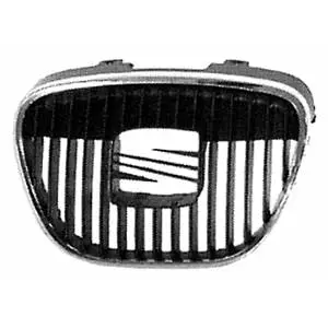 Promotion Saisonnière Grille calandre centrale supérieure pour SEAT IBIZA III phase 1, 2002-2006, noire, contour chromée