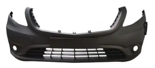 Commande En Gros Pare chocs avant pour MERCEDES VITO III (W447) 2019-2024, avec cache crochet, avec antibrouillard, gris, trou pour la recharge électrique, Mod. E-VITO, Neuf