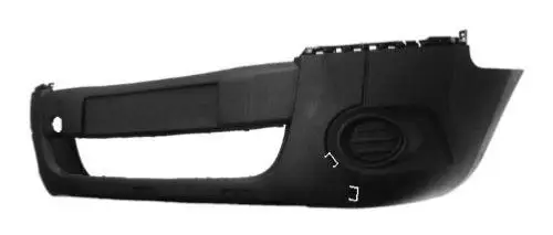 Pare chocs avant pour PEUGEOT PARTNER II phase 1, 2008-2012, avec prédisposition pour moulure inférieure, Neuf à peindre Remise