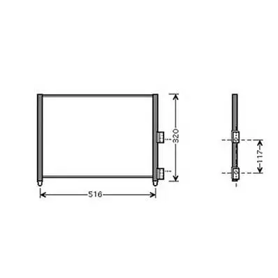 Top Vente Condenseur de Climatisation pour FIAT PUNTO II ph.2 2003-2009, OEM: 51708909, Neuf