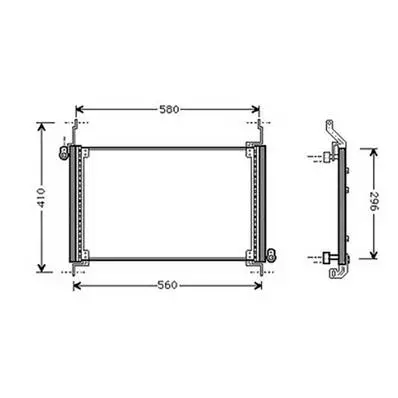 Condenseur de Climatisation pour FIAT MULTIPLA 1998-2004, OEM: 46547675, Neuf Must-Have