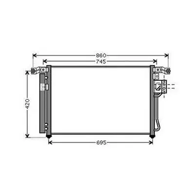 Condenseur de Climatisation pour HYUNDAI SANTA FE I ph.2 2004-2006, OEM: 976062B100, Neuf Offre Limitée