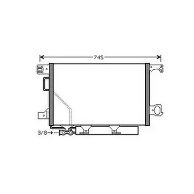 Condenseur de Climatisation pour MERCEDES CLASSE C ph.2 2004-2007 (W203), OEM: A2035002154, Neuf Pas Cher