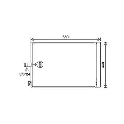 Remise Condenseur de Climatisation pour MERCEDES CLASSE C ph.1 2007-2011 (W204), OEM: 0995000354, Neuf