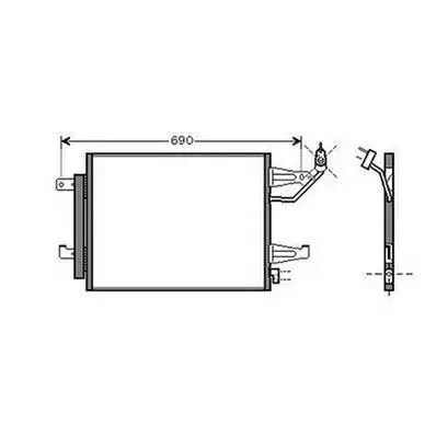 Affaire À Saisir Condenseur de Climatisation pour SMART FORTWO 2007-2011 (451), OEM: A4548300070, Neuf
