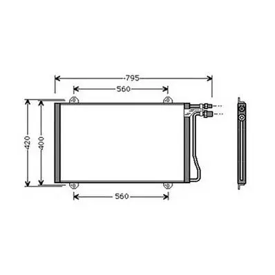 Commande En Gros Condenseur de Climatisation pour MERCEDES SPRINTER I ph.2 2000-2006 (W900-W905), OEM: 9015000454, Neuf