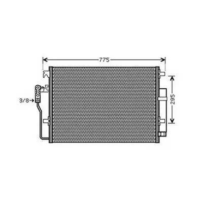 Prix Bas Condenseur de Climatisation pour MERCEDES SPRINTER II ph.1 2006-2013 (W906), OEM: A9065000054, Neuf