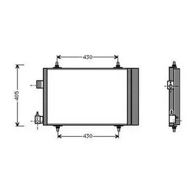 Condenseur de Climatisation pour PEUGEOT PARTNER I ph.2 2002-2008, OEM: 6455CV, Neuf Produit De Marque