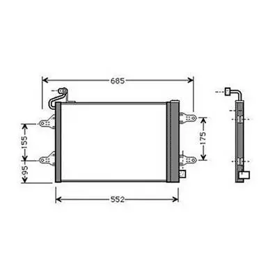Condenseur de Climatisation pour SKODA FABIA I ph.1 2000-2004, OEM: 5Z0820411, Neuf Populaire