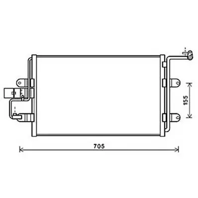 Condenseur de Climatisation pour VOLKSWAGEN NEW BEETLE ph.1 1998-2005, OEM: 1J0820411D, Neuf Offre Exclusive