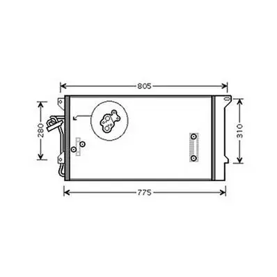 Dernier Modèle Condenseur de Climatisation pour VOLKSWAGEN TOUAREG I ph.1 2002-2006, OEM: 7L0820411G, Neuf